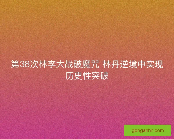 第38次林李大战破魔咒 林丹逆境中实现历史性突破 第38次林李大战破魔咒 林丹逆境中实现历史性突破